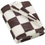 Catherine Lansfield Бяло/тъмнокафяво одеяло 130x170 cm Cosy Soft Checkerboard - Catherine Lansfield (DS/61989/W/130170/CHO)