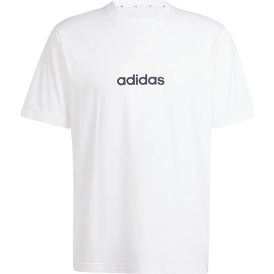 adidas Мъжка тениска adidas Linear Single Jersey Tee T-shirt - White / Black - размер 3XL (216-4860-0517)