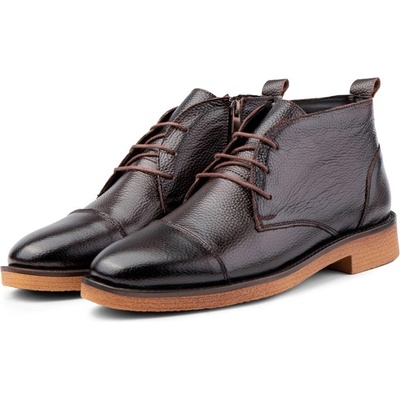 Ducavelli Мъжки боти от естествена кожа - Тъмнокафяви (1173_Кафяво)