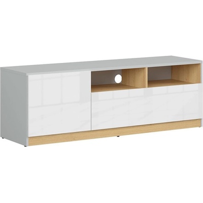 ТВ шкаф Nandu RTV1D1S дъб и бял лак