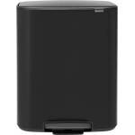 Brabantia 2 х 30 л матирано черен кош за смет Brabantia от серия Bo Pedal (1003191)