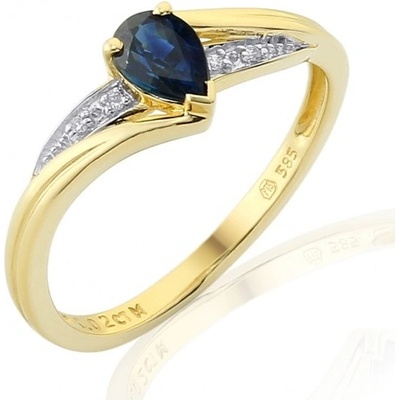 Gems prsten Roya kombinované zlato s brilianty a safírem 3811949 5 92