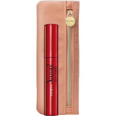 Pupa Vamp! Pupa Vamp! Sexy Lashes posilňujúca riasenka pre extrémny objem a intenzívny pohľad 12 ml kozmetická sada