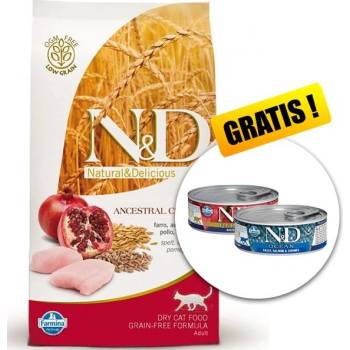 N&D Low Grain CAT Neutered Chicken & Pomegranate 1,5 kg