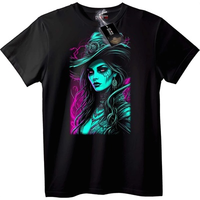 NOONEBRAND Тениска Неонова Стиймпанк Дама - 2XL, Black