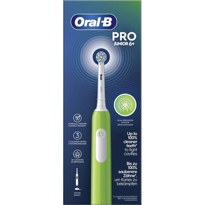 Oral-B Електрическа четка за зъби, Oral-B, Pro Junior 6+, зелена (743027)