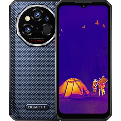 Смартфон Oukitel WP55 Ultra 5G (сив), поддържа 2 SIM карти, 6.6" (16.76cm) IPS 120Hz дисплей, осемядрен MediaTek Dimensity 7025 2.5 GHz, 16GB RAM, 512GB Flash памет (+microSD слот), 108 + 8 + 5 & 32 Mpix камери, Android