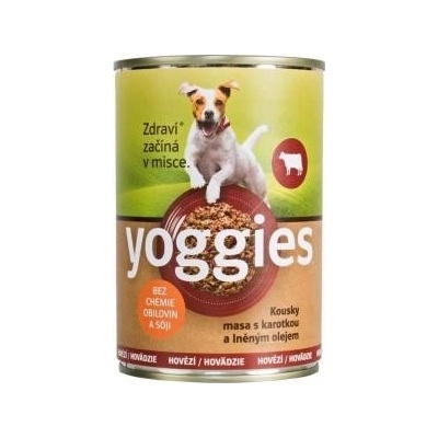 Yoggies hovězí s karotkou a lněným olejem 400 g