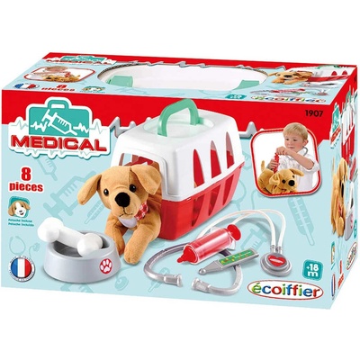 Écoiffier Baby kufřík pro veterináře set přepravní box s pejskem a lékařskými nástroji