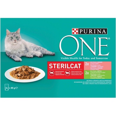 Purina ONE Sterilcat losos morka 4 x 85 g