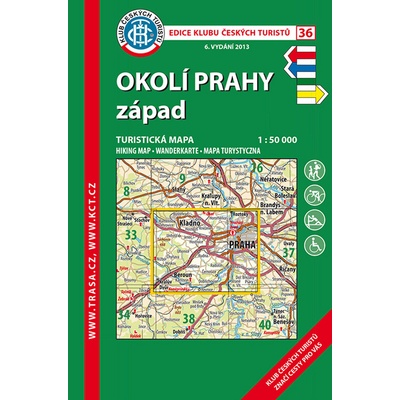 KČT 36 Okolí Prahy západ 1:50 000 turistická mapa