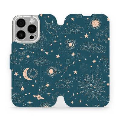 Flipové pouzdro Mobiwear - Apple iPhone 16 Pro - VP14S Magický vesmír (Knížkové flip pouzdro, obal, kryt na mobil Apple iPhone 16 Pro - VP14S Magický vesmír, materiál Umělá kůže + TPU - ochrana 360°,