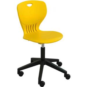 RFG Ученически стол RFG Maxima Move Black, полипропилен, до 120 kg, жълт