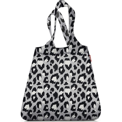 Reisenthel Mini Maxi Shopper чанта за пазаруване, сива, с принт леопард (AT7080)