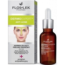 Floslek Dermo Expert Anti Acne normalizujúci nočný kyslý peeling 30 ml