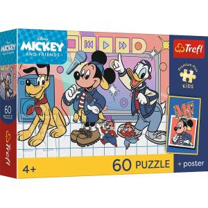Trefl - Puzzle Mickey Mouse and Friends: The Mouse Team + poster - 40 - 99 piese