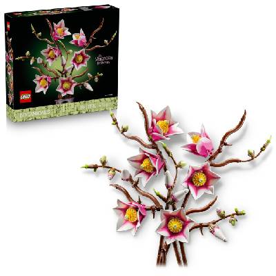Botanicals Magnolia Branches - Artificial Flower Set for Adults - 5 Artificial Magnolias for Decoration in the Living Room or Bedroom - DIY Gift Idea for Women - 11510