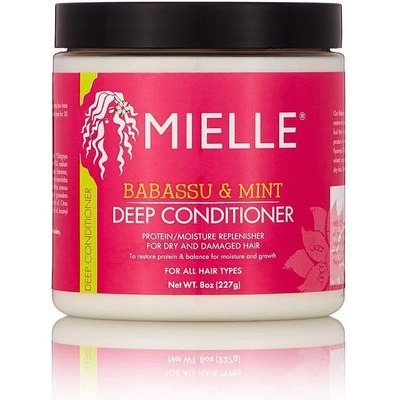 Mielle Organics Интензивно овлажняваща маска с масло от бабасу и мента Mielle Babassu Oil & Mint Deep Conditioner, 227 г