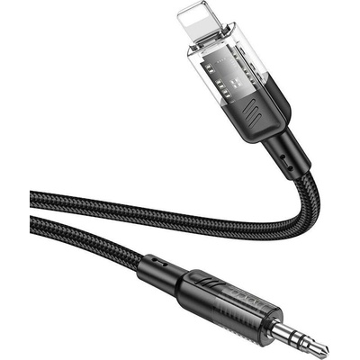Hoco UPA27 Crystal Clear audio 3,5 mm jack na USB-C 1,2m černý