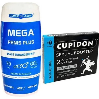 CUPID LABS Cupidon 2 капсули за ерекция + Mega Penis Gel