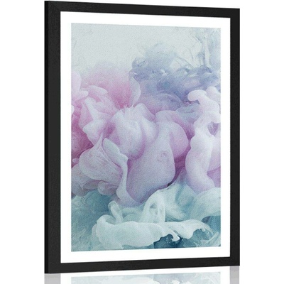 Plakát s paspartou abstrakce barev - 20x30 white