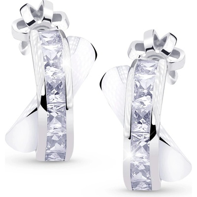 Cutie Jewellery nadčasové půlkruhové náušnice z bílého zlata Z5023-30-10-X-2