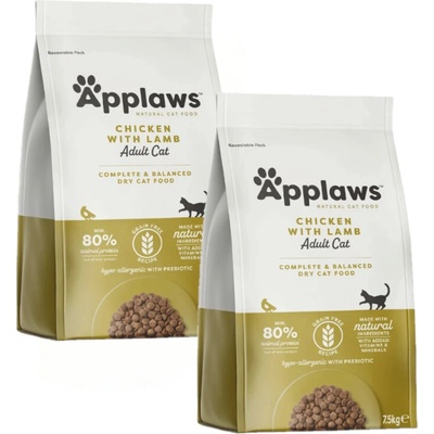 APPLAWS Dry Cat Adult kuracie a jahňacie mäso 2 x 7,5 kg