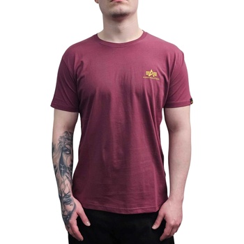 Alpha Industries Basic T Small logo Burgundy
