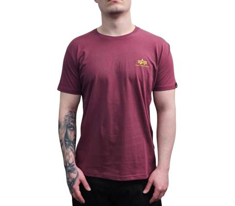 Alpha Industries Basic T Small logo Burgundy
