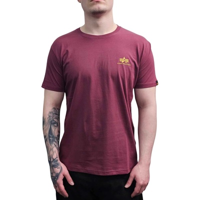 Alpha Industries Basic T Small logo Burgundy