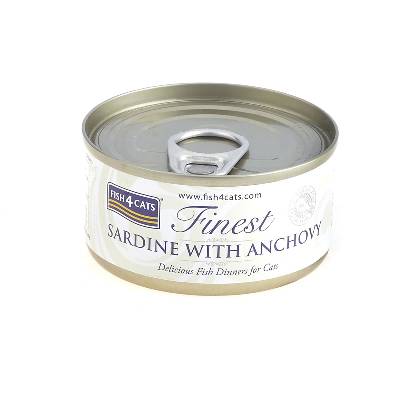 FISH4CATS Konzerva pre mačky Finest sardinka s ančovičkami 70 g