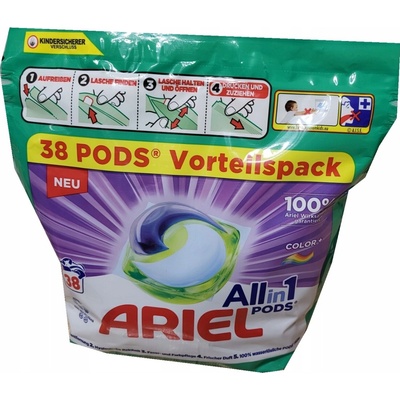 Ariel All in1 Pods prací kapsle na barevné prádlo 38 PD