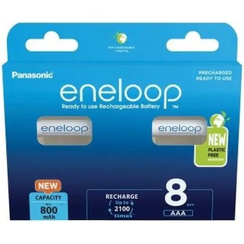 Panasonic Акумулаторни батерии PANASONIC ENELOOP AAA 800 mAh 8 szt (BK-4MCDE/8HH) (BK-4MCDE/8BE)