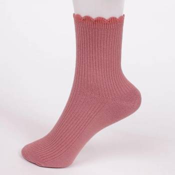 Image 1 of Дамски чорапи в цвят пепел от рози с къдрички