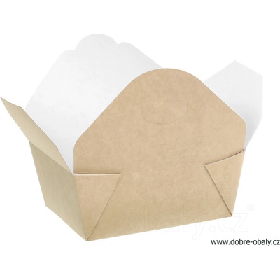 Eco papírový box TAKE AWAY 900 ml přírodní