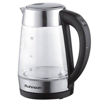 Rohnson Електрическа кана Rohnson - R-7670, 2200W, 1.7 l, сребриста/черна (R-7670/V)