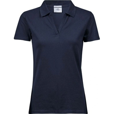 Tee Jays 1409 Dámské luxusní polo s výstřihem do V modrá navy
