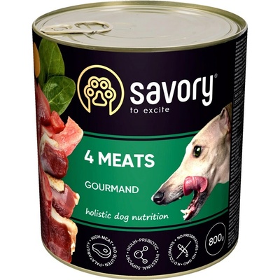 Savory Dog Adult 4 Meats 800 g