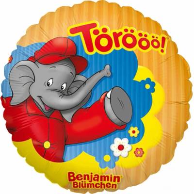 Party Factory fóliový balónek Benjamin Blümchen Kulatý O 45 cm Törööö Motiv 2