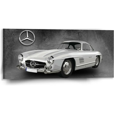 Sablio Obraz Mercedes-Benz 300 SL Šedé pozadí - 110x50 cm
