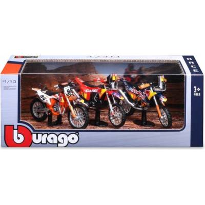 BBurago Set 3 motocyklů KTM Red Bull Racing 1:18