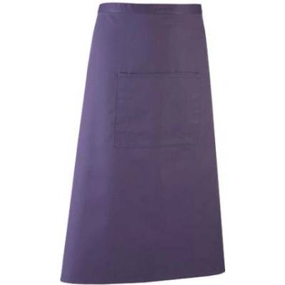 Premier Workwear Pracovní zástěra s kapsou PR158 Purple Pantone 269 90x80cm