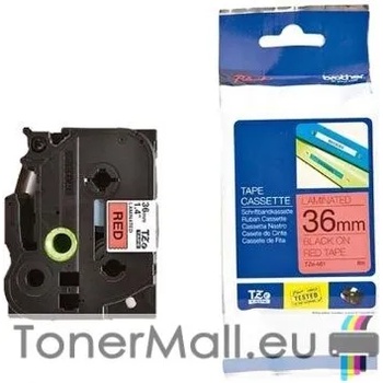 Image 1 of Brother Tape Black on Red Brother TZ-461