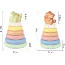 ZIRO Měkké navlékací kroužky dino