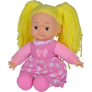 Simba Toys Мека кукла Simba Toys - Flower Dolly, с руса коса и розова рокля (105110008)