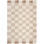 Flair Rugs Ръчно изработен килим със смес от вълна в кремав и естествен цвят 160x230 cm Eric Checkboard - Flair Rugs (503119377752)