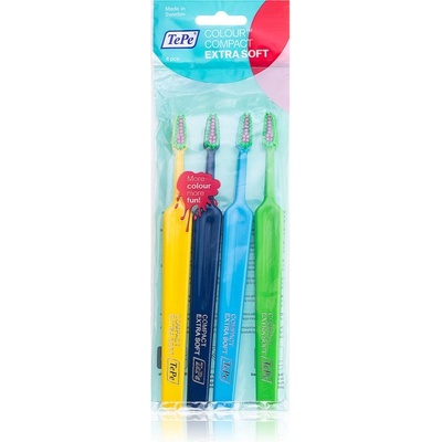 TePe Colour Compact четка за зъби екстра софт 4 бр