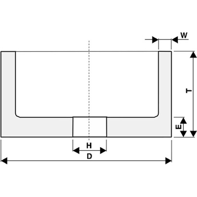 Tyrolit 99BA60K9V32 Brúsny kotúč hrncovitý 100 x 50 x 20 - 7,5 x 10 mm 60 T429032