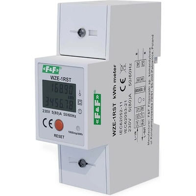 WZE-1RST - 1-fázový elektromer, RESET, 230V, 80A