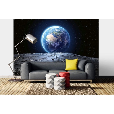 DIMEX ART Самозалепваща се флизелинова фототапета планетата земя от луната 375 x 250 см